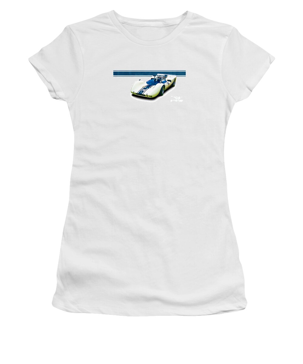 1969 Women's T-Shirt featuring the photograph 1969 MRC MkII Repco Brabham by Stuart Row