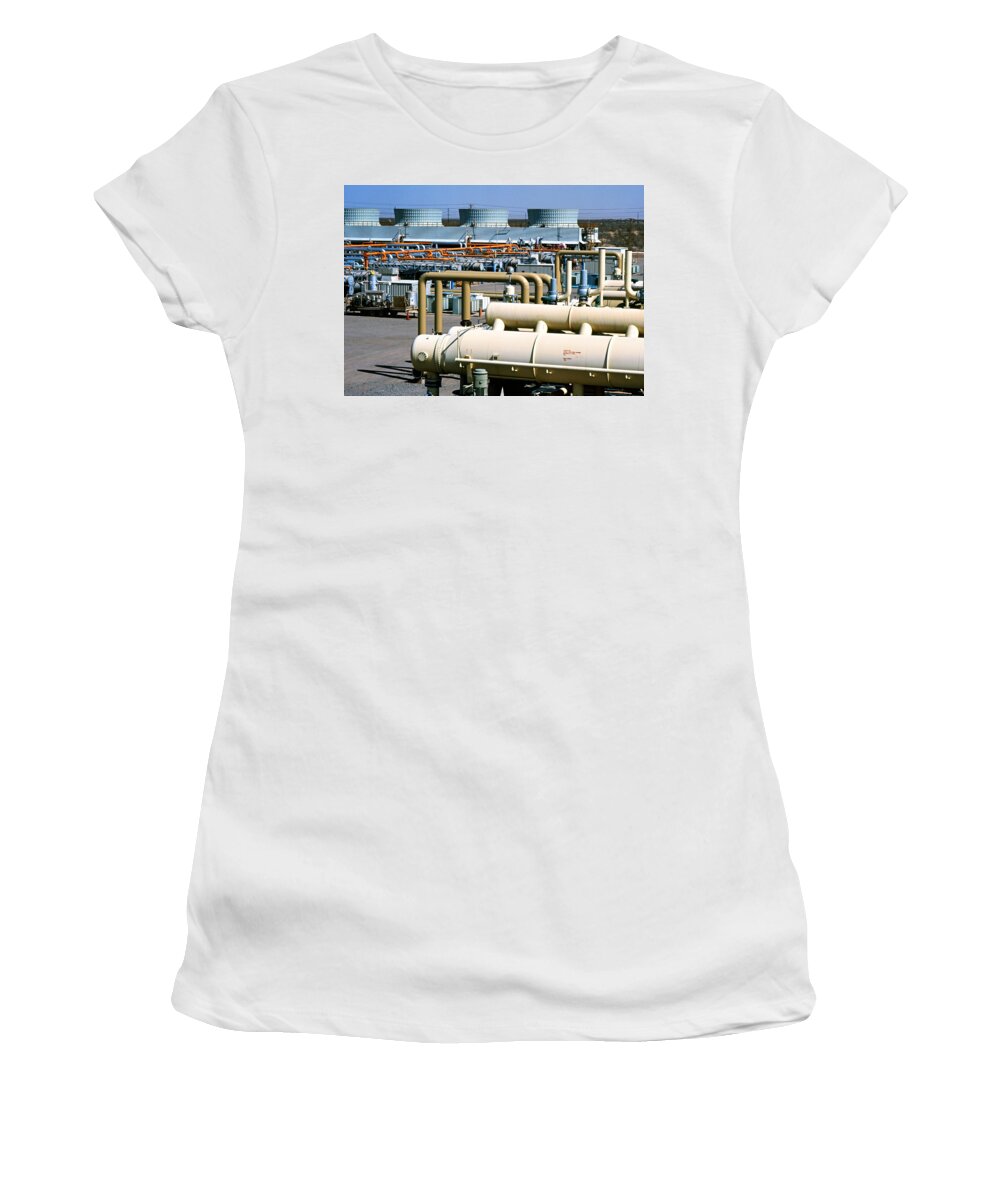 Alternative Women's T-Shirt featuring the photograph Binary Geothermal Power Plant #2 by Theodore Clutter