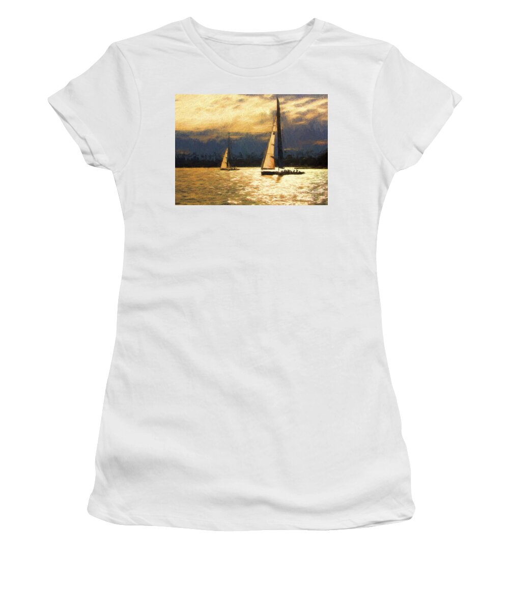 Turneresque Women's T-Shirt featuring the photograph End of the day #3 by Sheila Smart Fine Art Photography