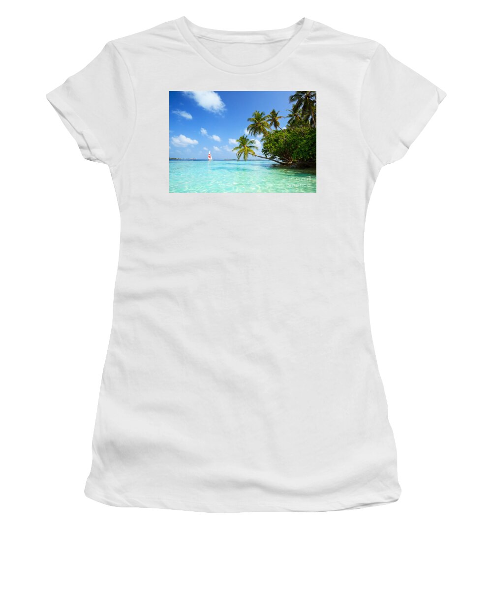 Coastline Women's T-Shirt featuring the photograph Escape #2 by Matteo Colombo