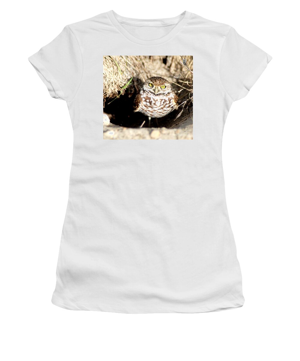 Bird Women's T-Shirt featuring the photograph Owl by Oksana Semenchenko