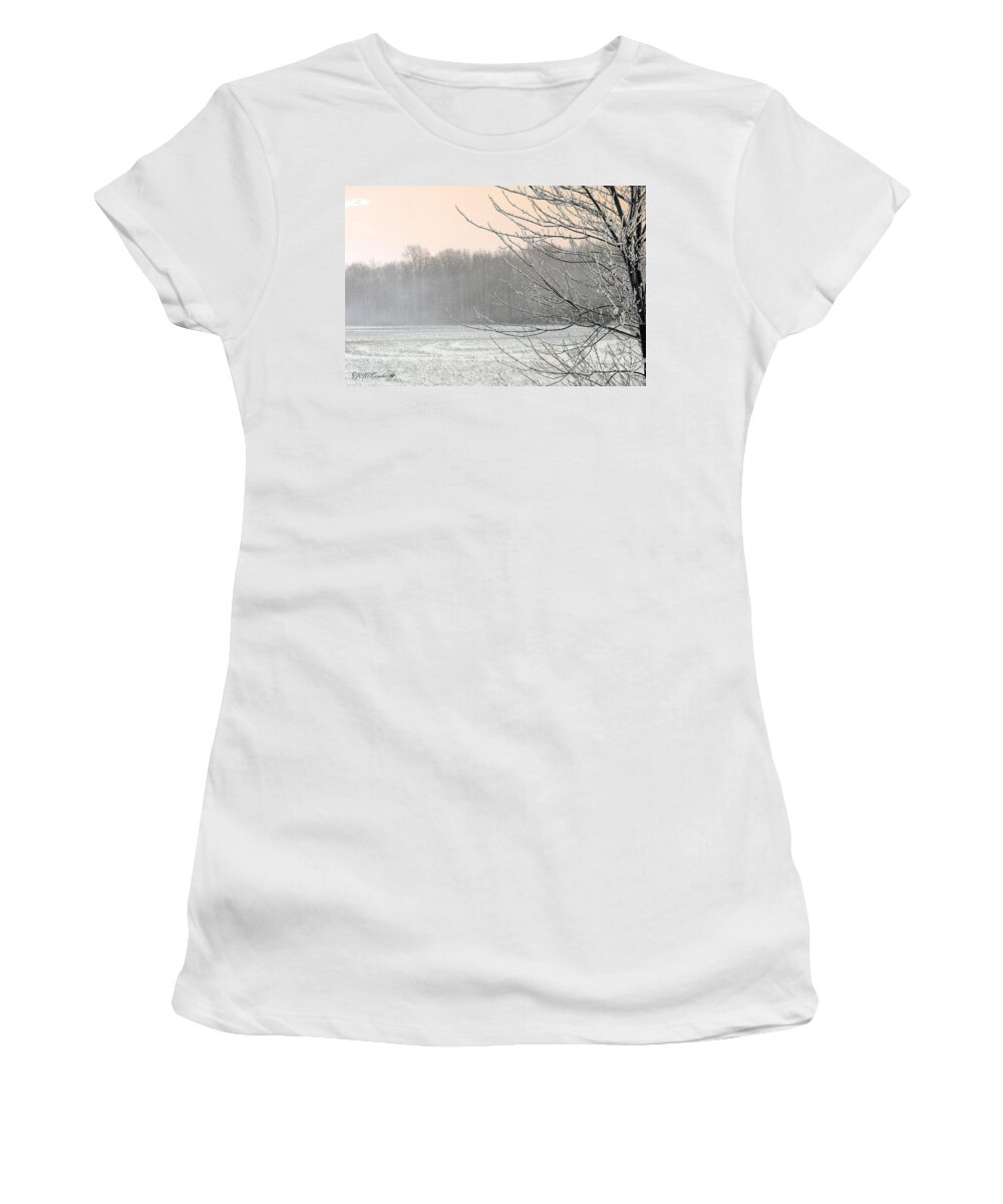 Mccombie Women's T-Shirt featuring the photograph Winter Woods #2 by J McCombie