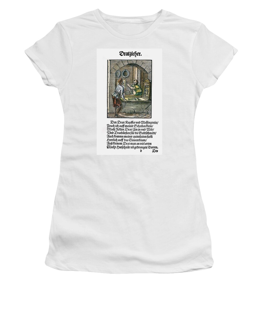 1568 Women's T-Shirt featuring the drawing Wiredrawer, 1568 #2 by Granger