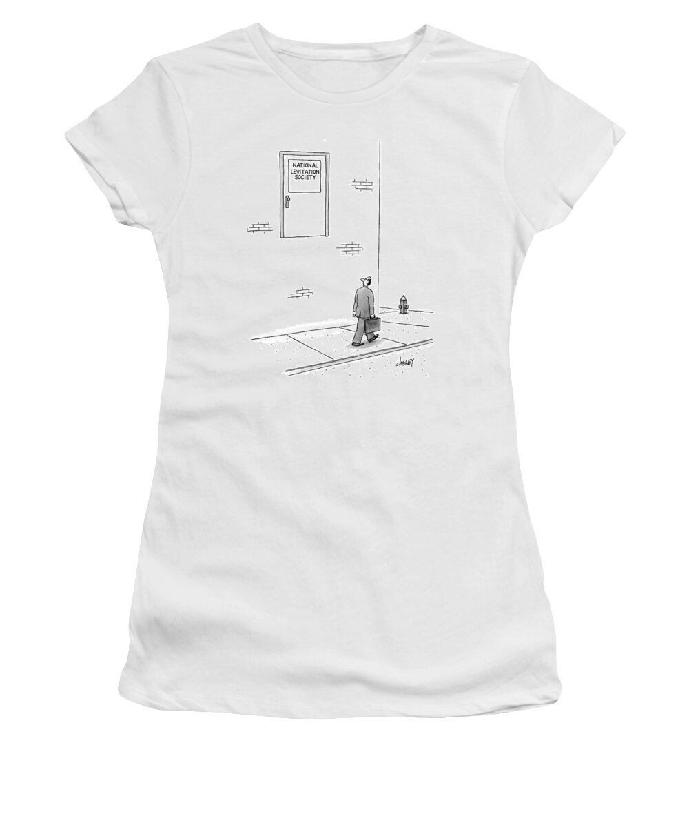 Door Women's T-Shirt featuring the drawing New Yorker September 24th, 2007 by Tom Cheney