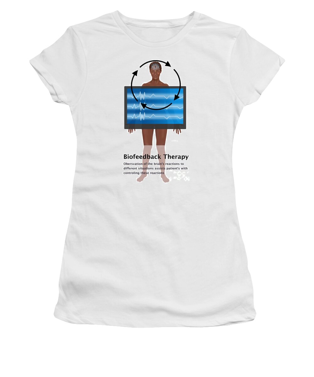 Medical Women's T-Shirt featuring the photograph Biofeedback Therapy #3 by Gwen Shockey