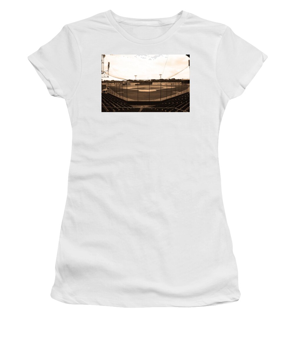 Ad Women's T-Shirt featuring the photograph Rickwood Field #3 by Frank Romeo
