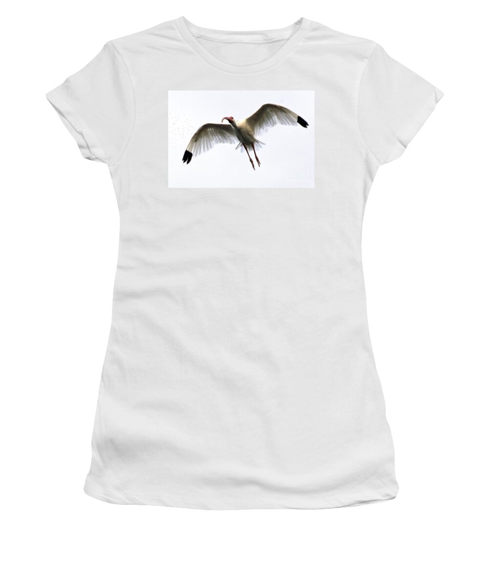 Nature Women's T-Shirt featuring the photograph White Ibis #5 by Mark Newman