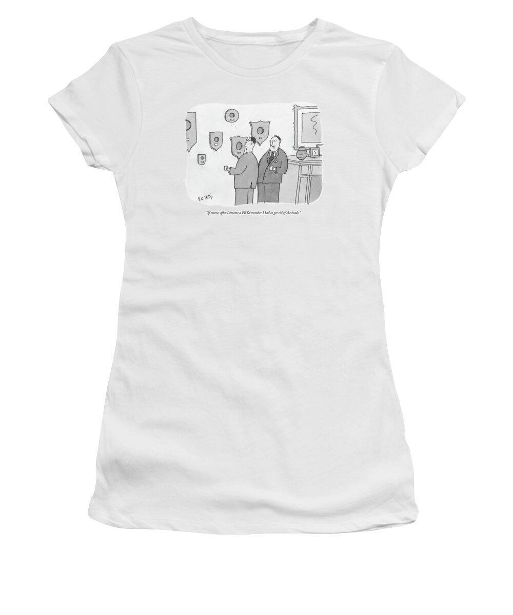 Peta Women's T-Shirt featuring the drawing Of Course, After I Became A Peta Member by Peter C. Vey