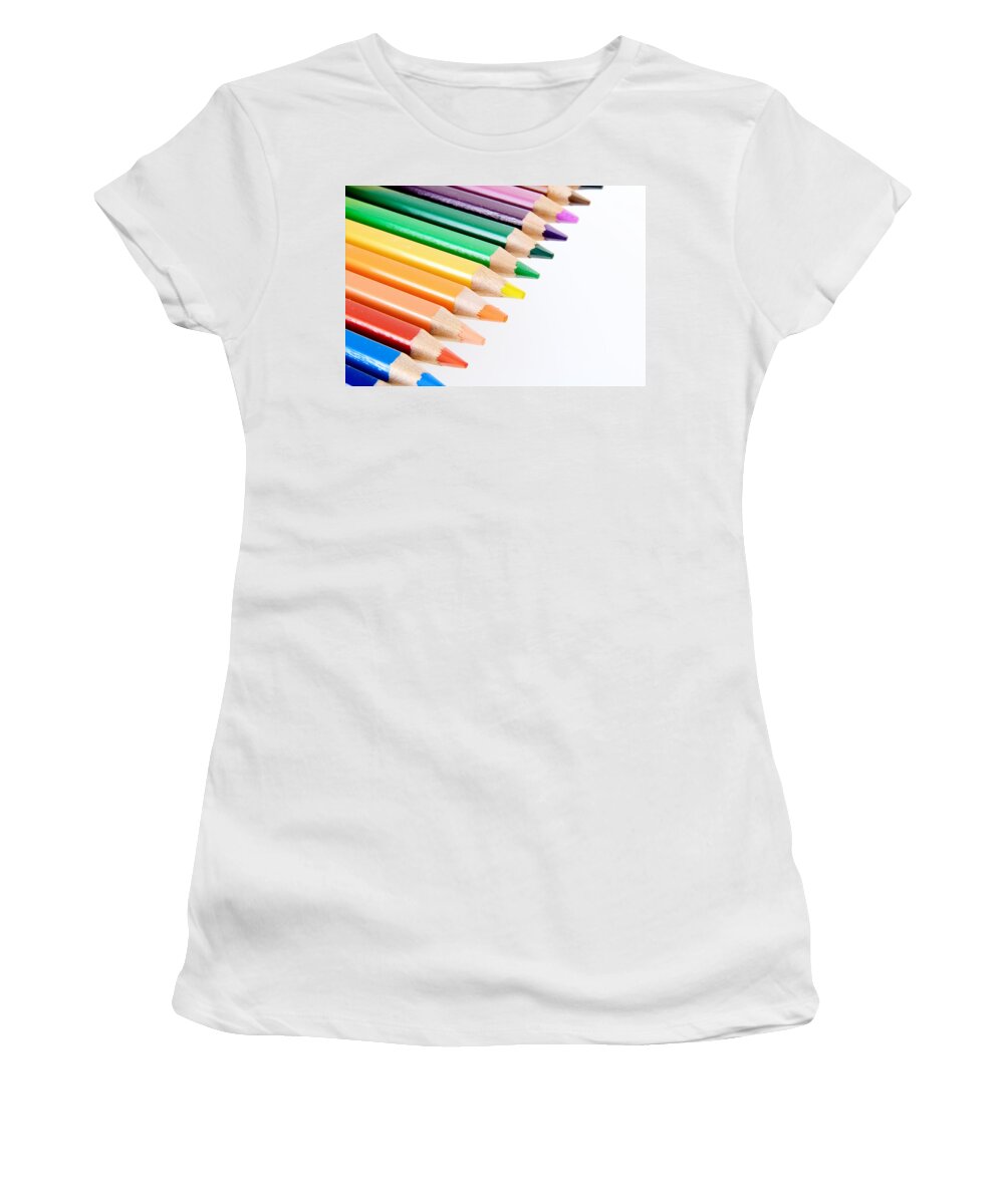 Preschool Women's T-Shirt featuring the photograph Crayons #5 by Chevy Fleet