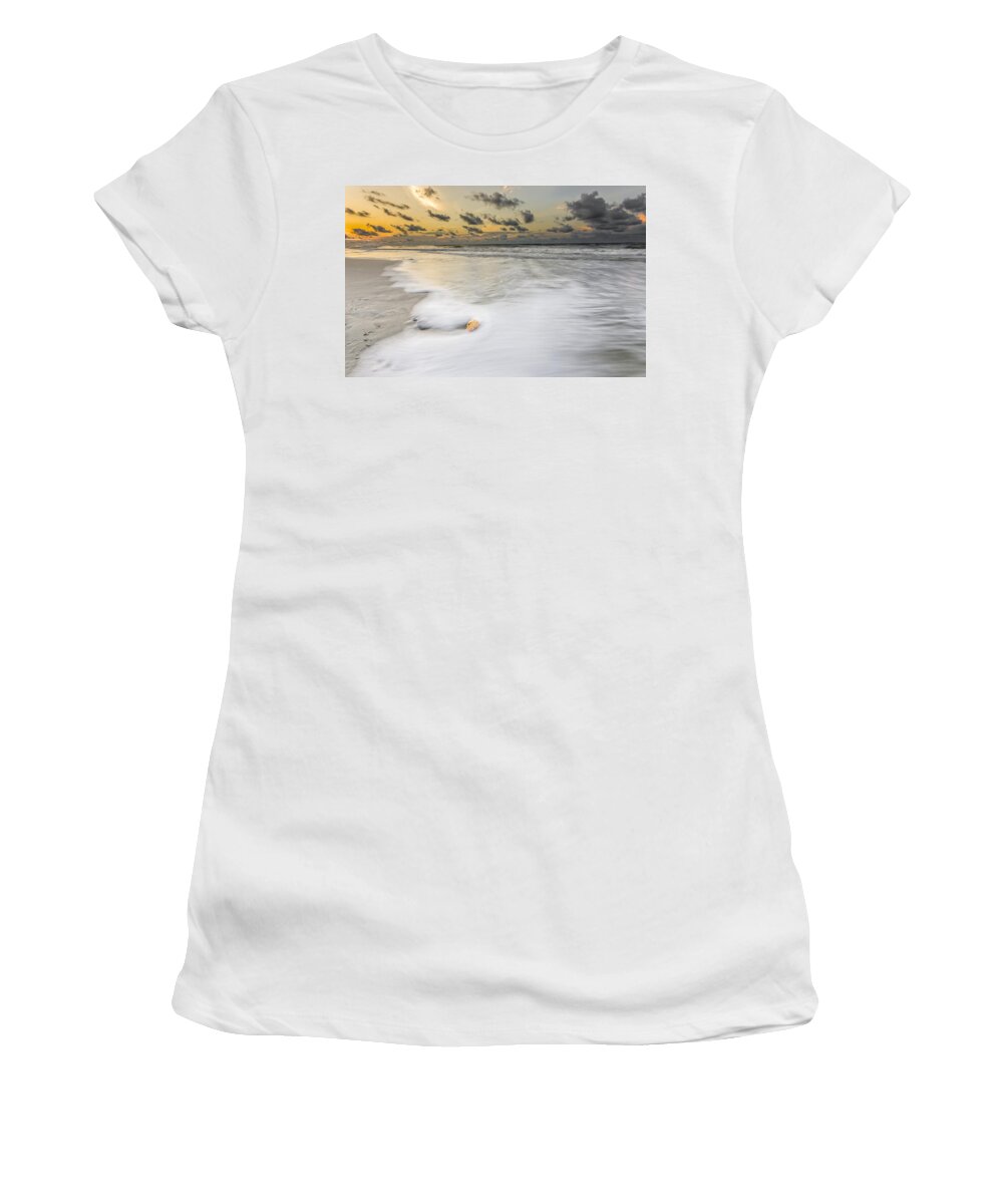 Atlantic Ocean Women's T-Shirt featuring the photograph Sunrise on Hilton Head Island by Peter Lakomy