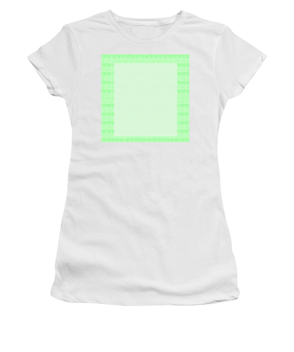 Border Women's T-Shirt featuring the painting Border Frames Square buy any FAA produt or download for self-printing Navin Joshi Rights Managed Im #6 by Navin Joshi