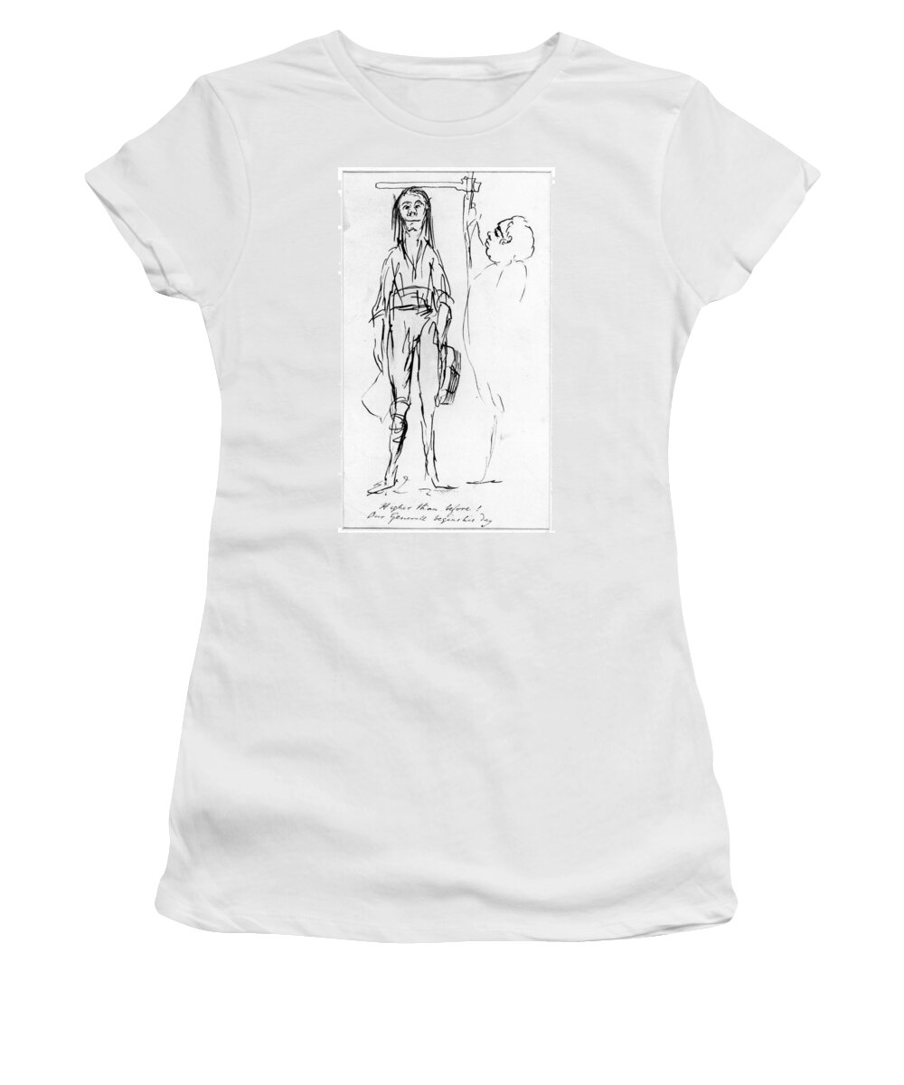 1750s Women's T-Shirt featuring the drawing James Wolfe (1727-1759) #6 by Granger