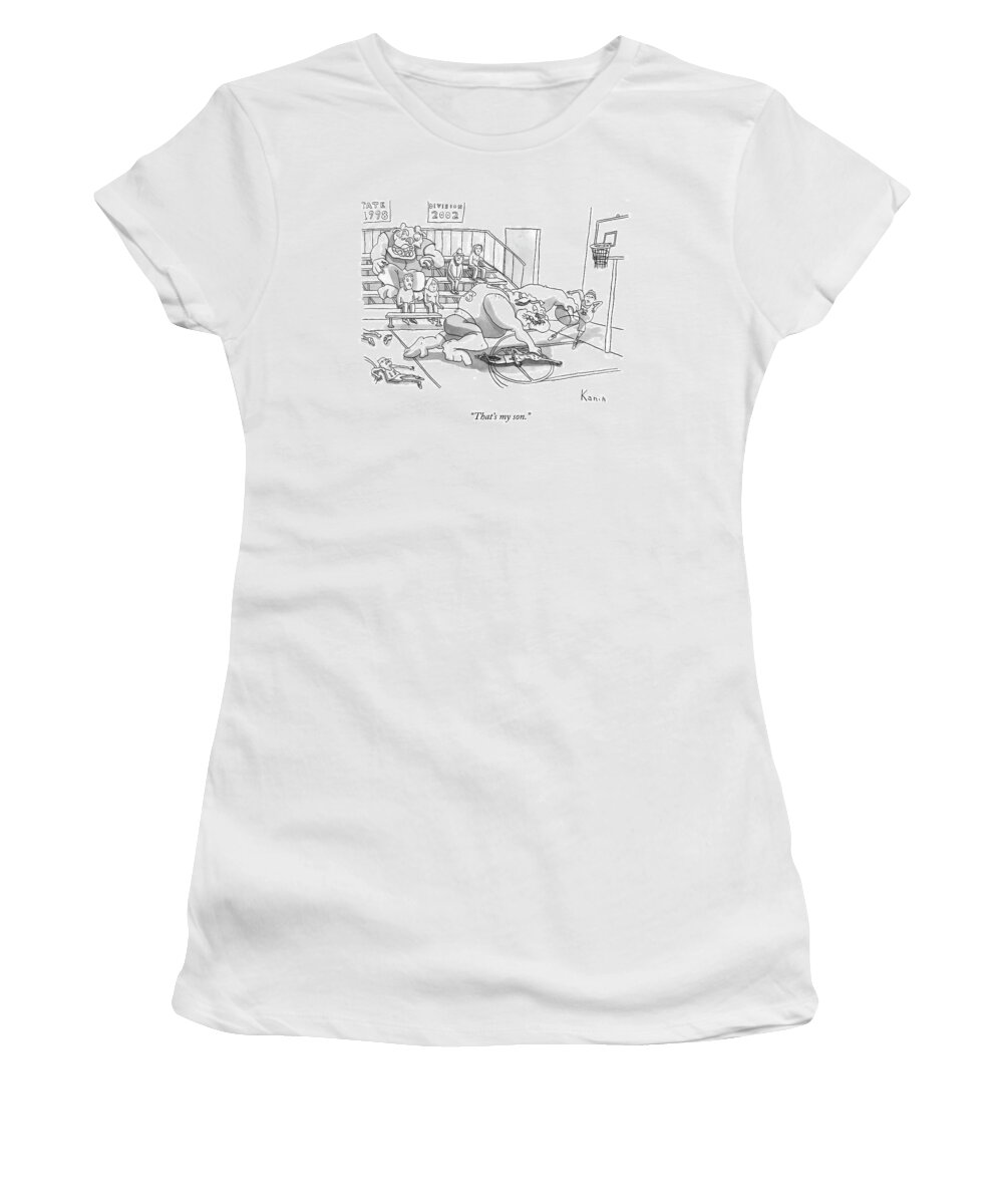 Basketball Women's T-Shirt featuring the drawing That's My Son by Zachary Kanin