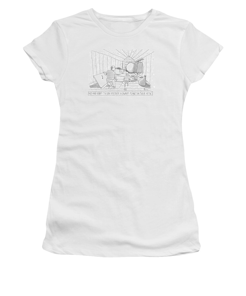 Discovery Women's T-Shirt featuring the drawing New Yorker May 28th, 2007 by Zachary Kanin
