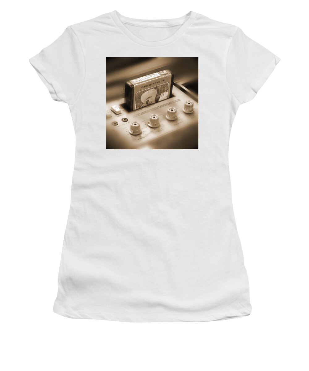 8-track Tape Player Women's T-Shirt featuring the photograph 8-Track Tape Player by Mike McGlothlen