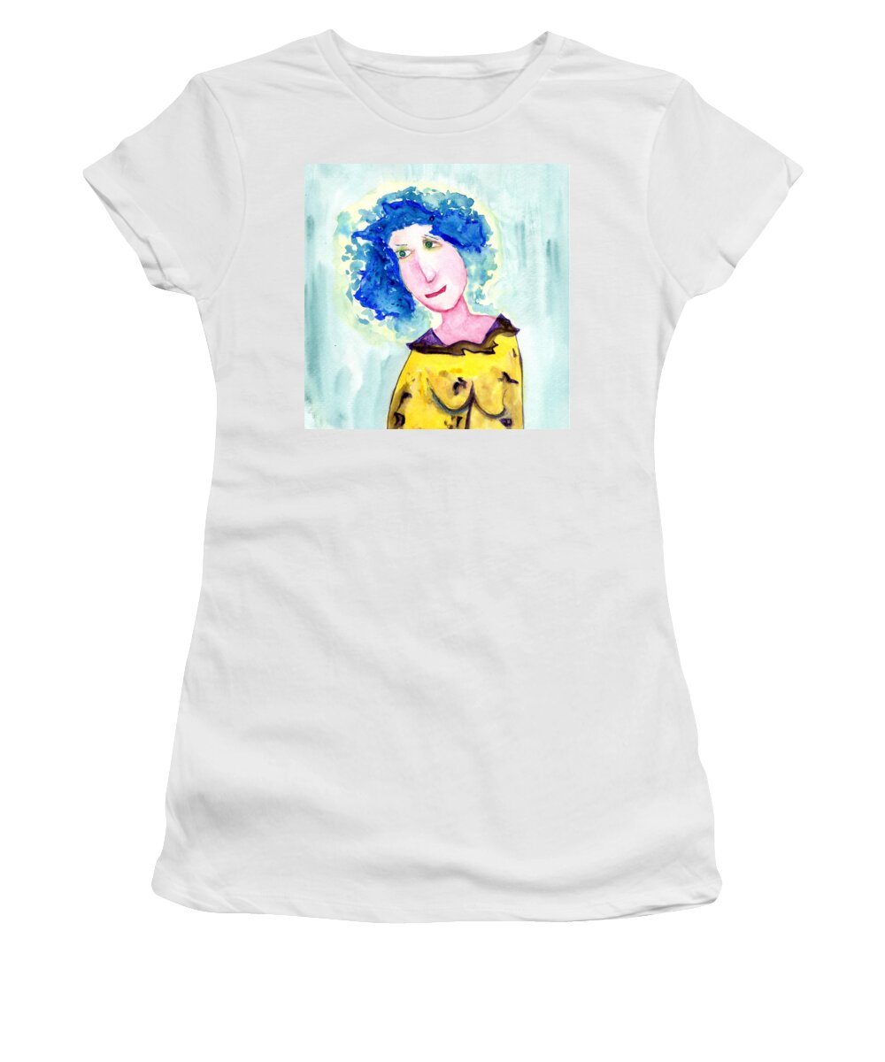 Jim Taylor Women's T-Shirt featuring the painting A Blue Day by Jim Taylor