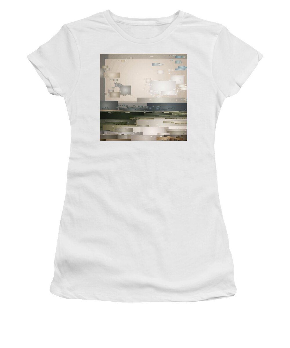 Digital Women's T-Shirt featuring the digital art A Cloudy Day by David Hansen