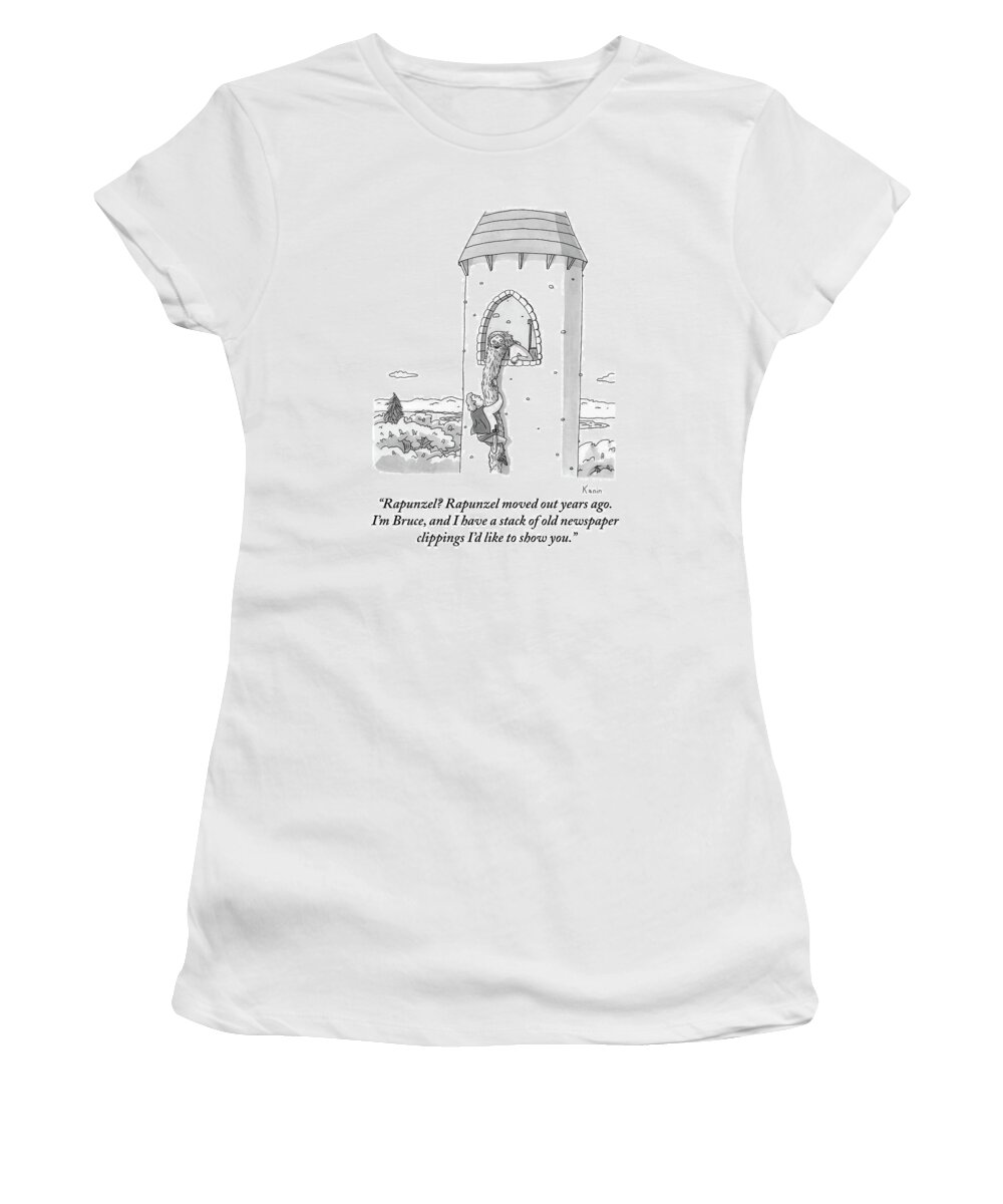 Rapunzel Women's T-Shirt featuring the drawing A Man by Zachary Kanin