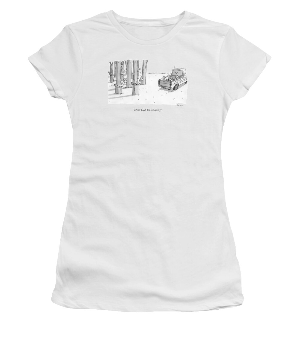 Pool Toys Women's T-Shirt featuring the drawing A Truck For Ed's Pool Toys Drives Pool Toys by Zachary Kanin
