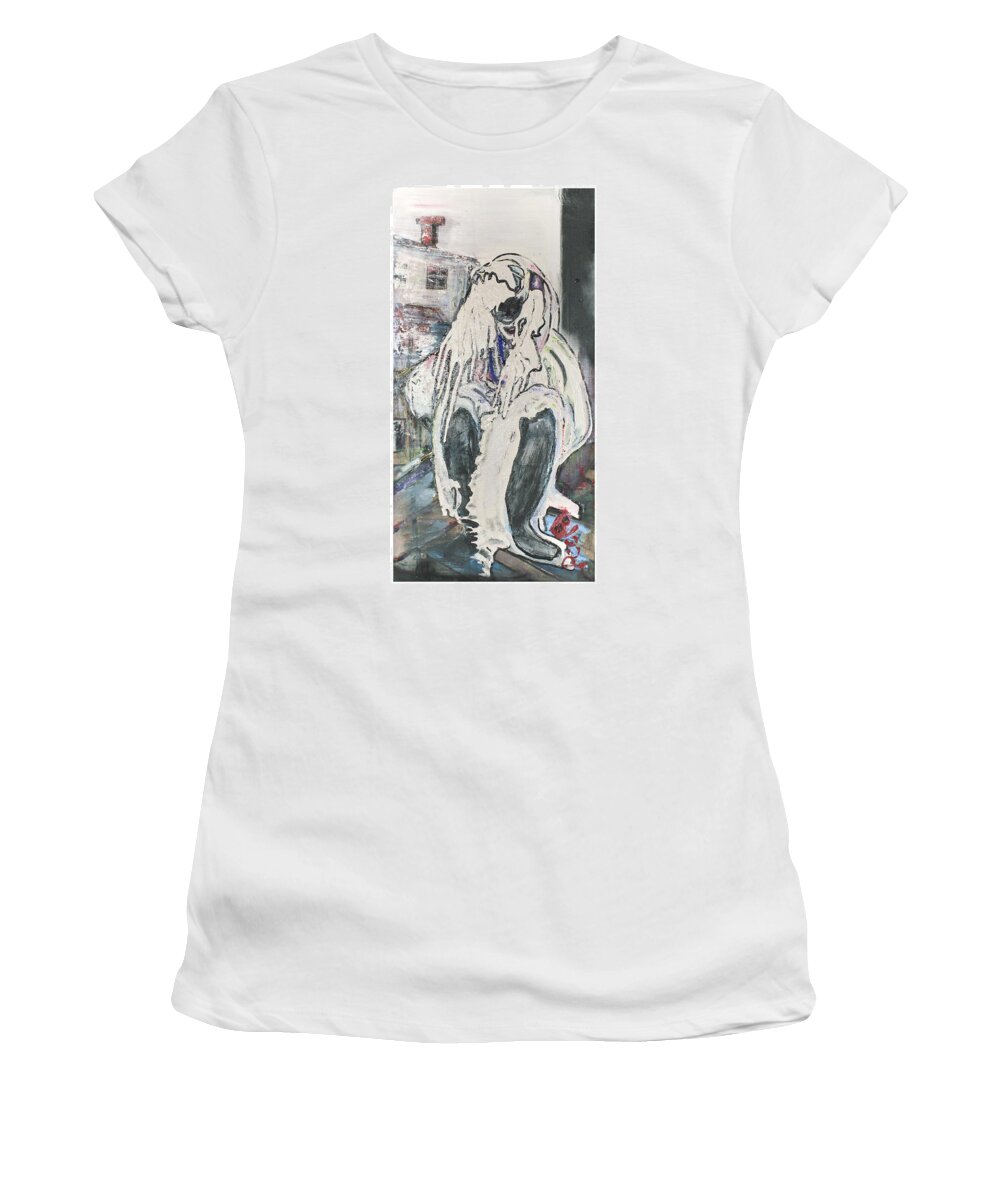 Figurative Women's T-Shirt featuring the painting Aasimah by Peggy Blood