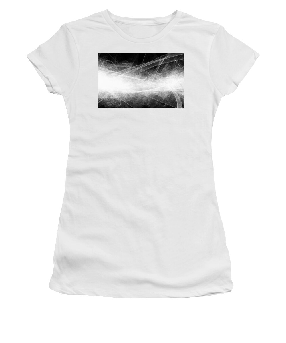 Abstract Women's T-Shirt featuring the photograph Abstract Chaotic Swirling Mesh Pattern by Ikon Images