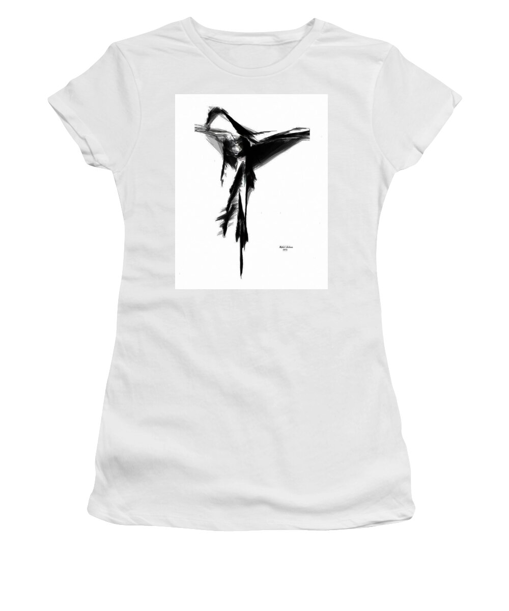 Flamenco Women's T-Shirt featuring the digital art Abstract Flamenco by Rafael Salazar