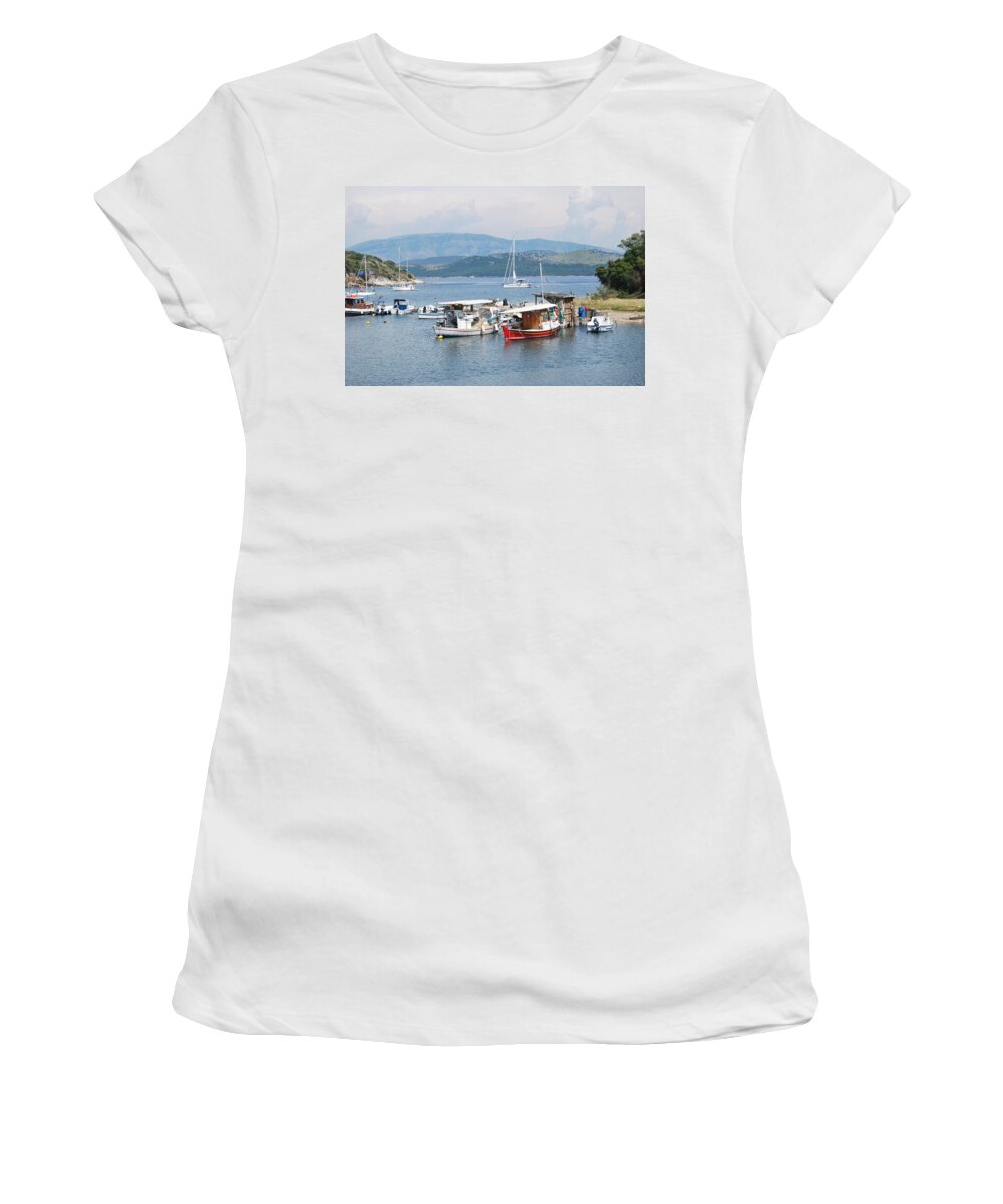 Agios Stefanos Women's T-Shirt featuring the photograph Agios Stefanos by George Katechis