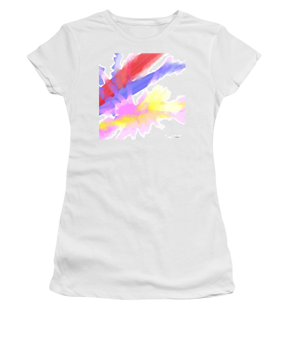 American Women's T-Shirt featuring the painting American Sunrise by George Pedro