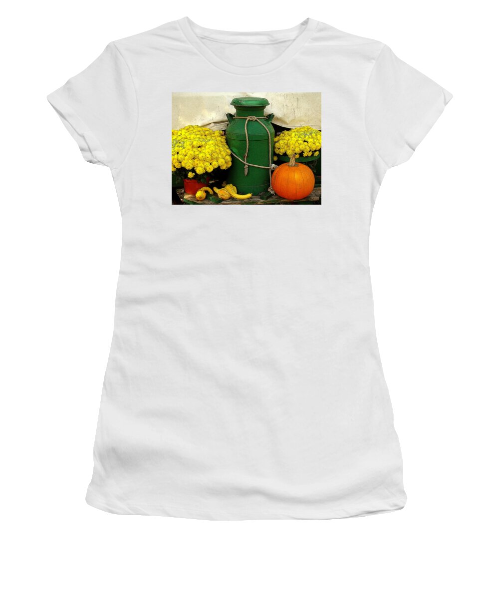 Fine Art Women's T-Shirt featuring the photograph An October Still Life by Rodney Lee Williams
