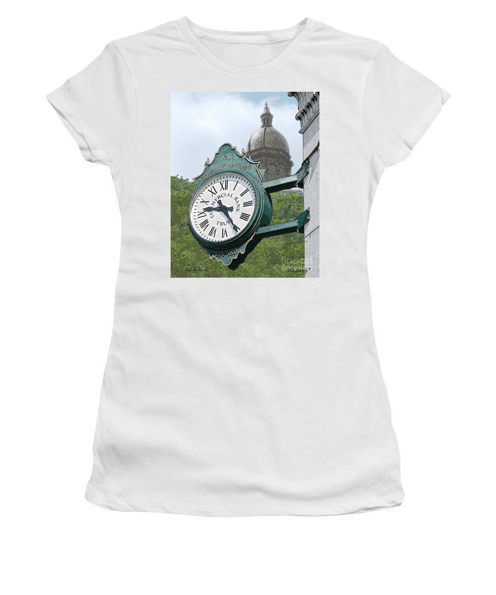 Clock Women's T-Shirt featuring the photograph And The Time Is by Lee Owenby