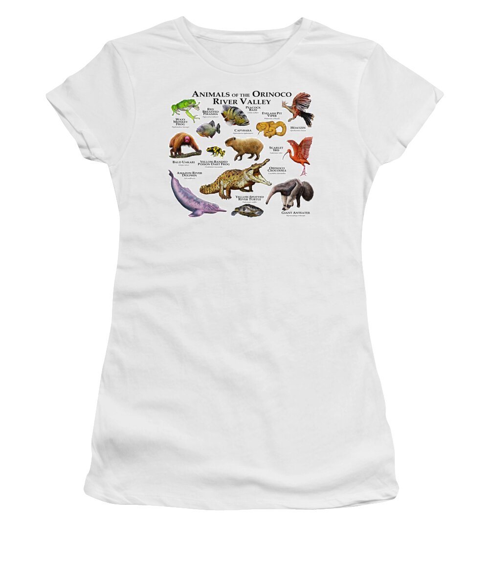 Amazon River Dolphin Women's T-Shirt featuring the photograph Animals Of The Orinoco River Valley by Roger Hall