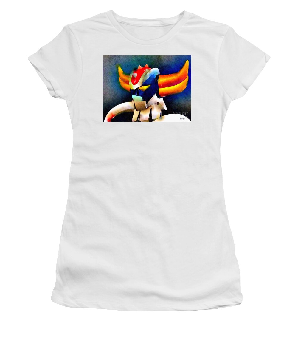 Grendizer Women's T-Shirt featuring the painting Anterak One by HELGE Art Gallery