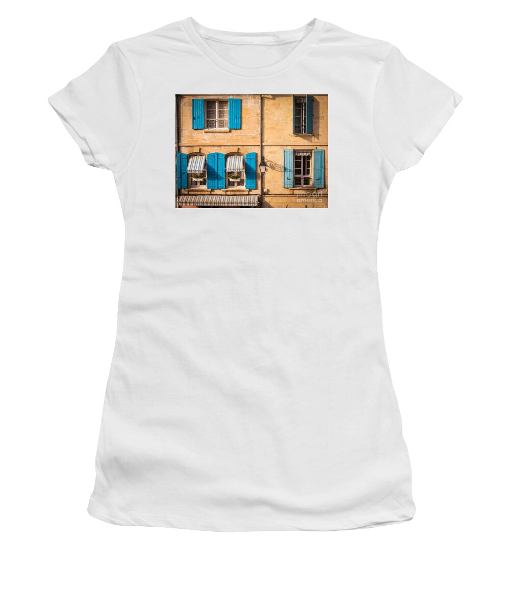 Arles Women's T-Shirt featuring the photograph Arles Windows by Inge Johnsson