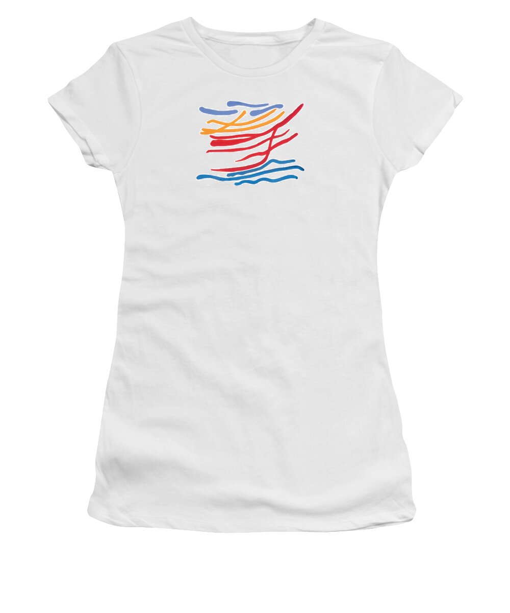 Nautic Women's T-Shirt featuring the painting At Sea by Bjorn Sjogren