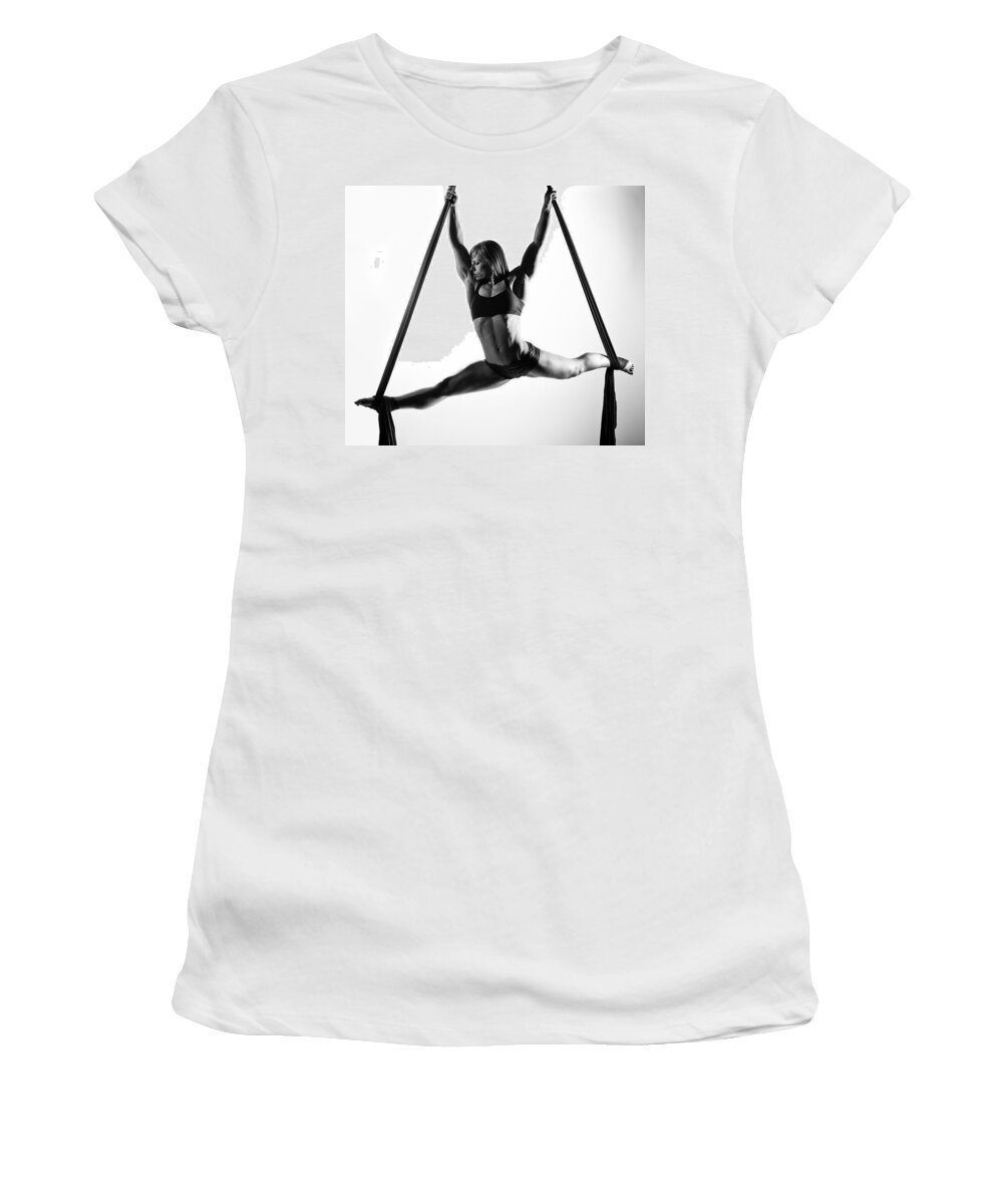 Splits Women's T-Shirt featuring the photograph Balance of Power 2012 series #6 by Monte Arnold