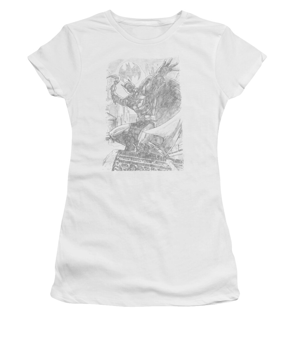  Women's T-Shirt featuring the digital art Batman - Pencil Batarang Throw by Brand A
