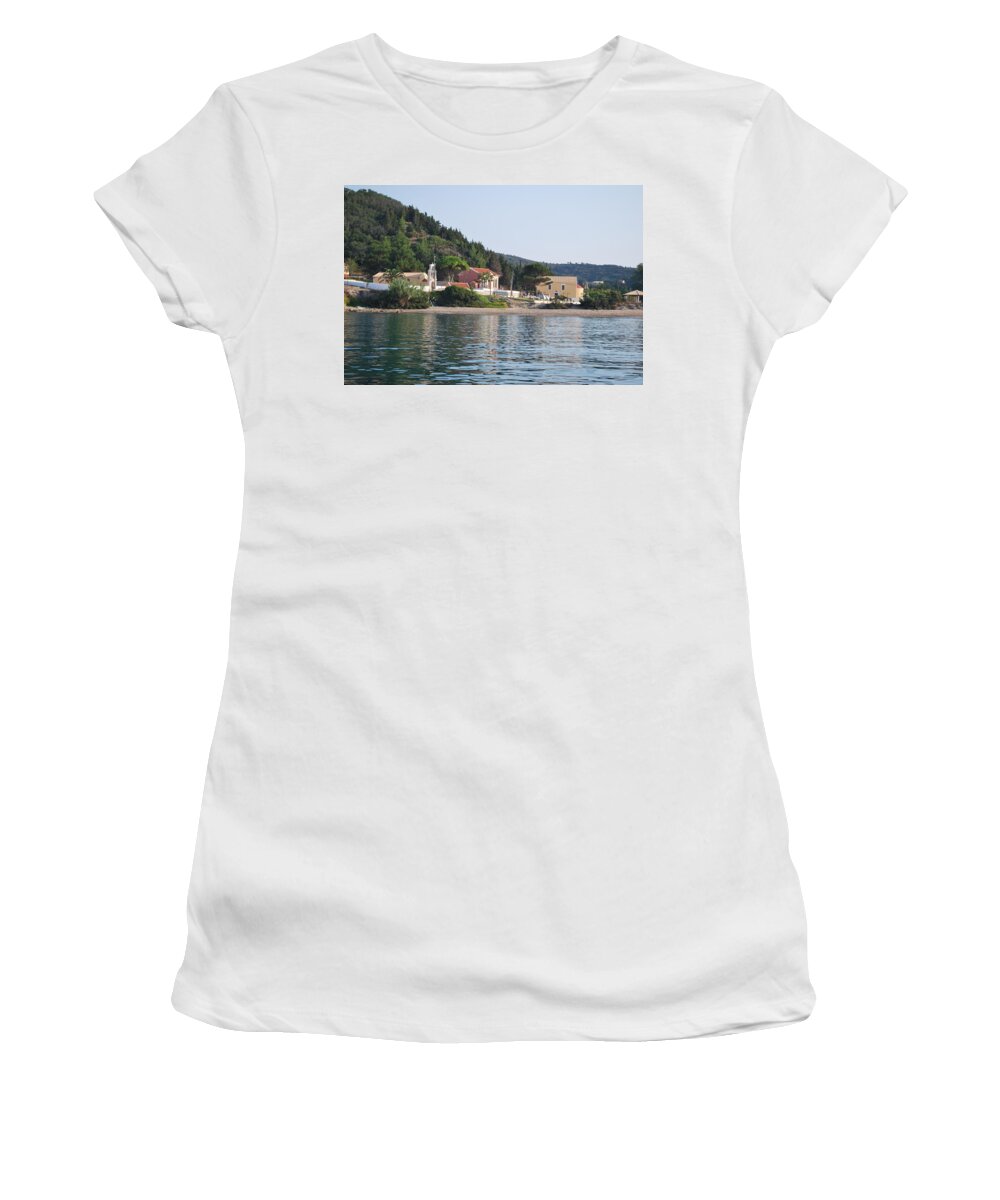 Seascape Women's T-Shirt featuring the photograph Beach 5 by George Katechis