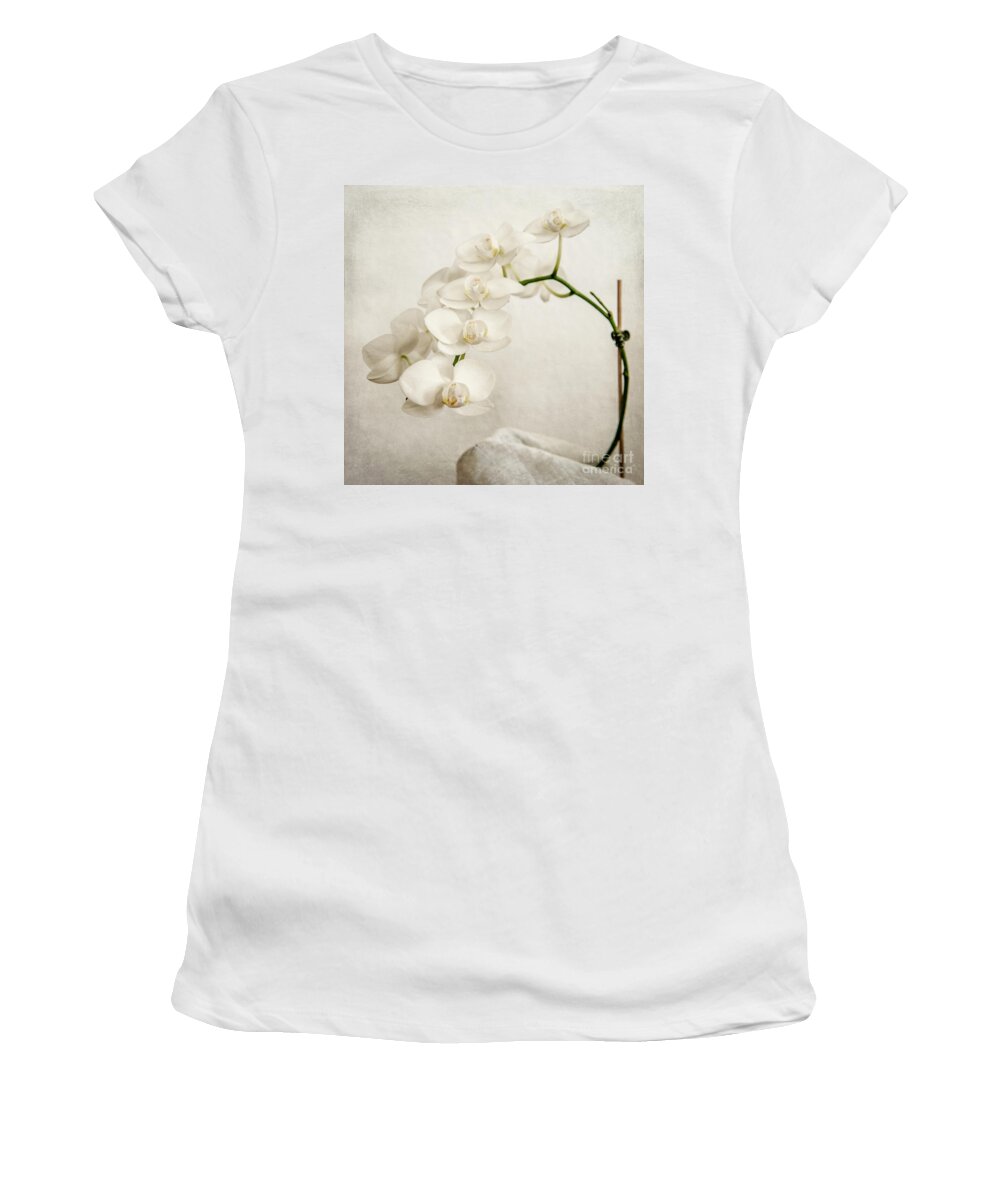 1x1 Women's T-Shirt featuring the photograph Beautiful white orchid II by Hannes Cmarits