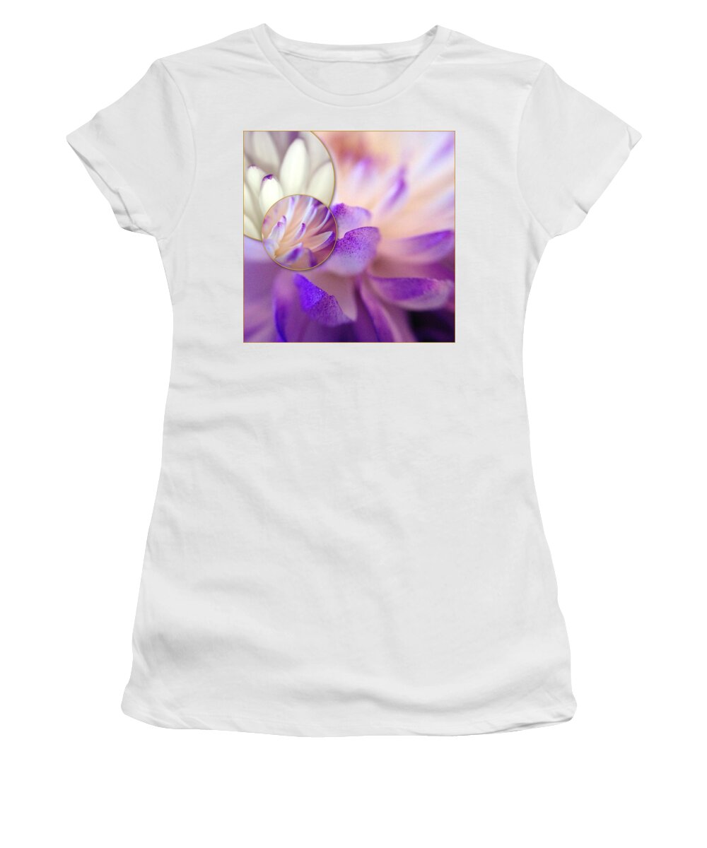 Bees Eye View Women's T-Shirt featuring the photograph Bee's Eye View by Susan Maxwell Schmidt