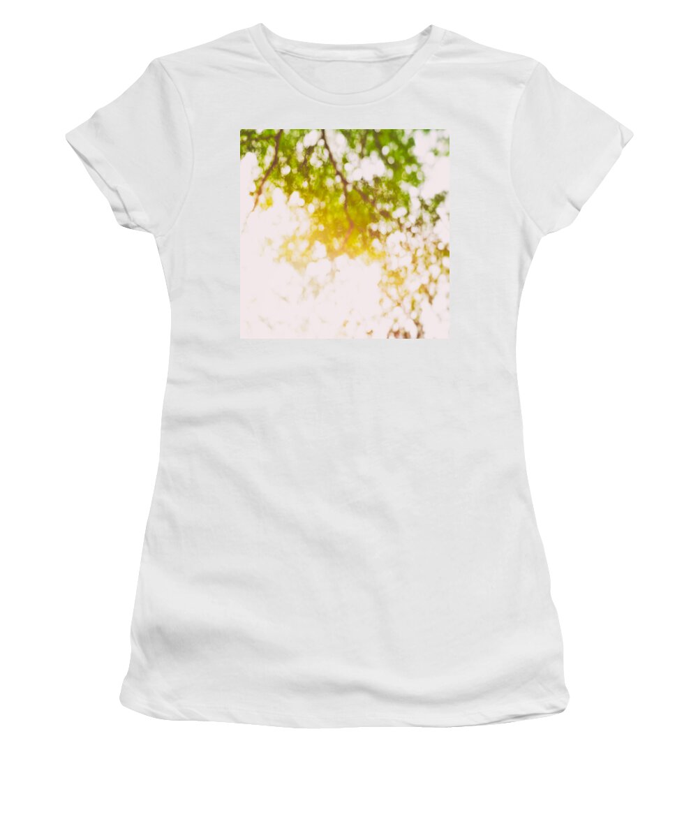 Abstract Women's T-Shirt featuring the photograph Beneath a tree 14 5195 square by U Schade