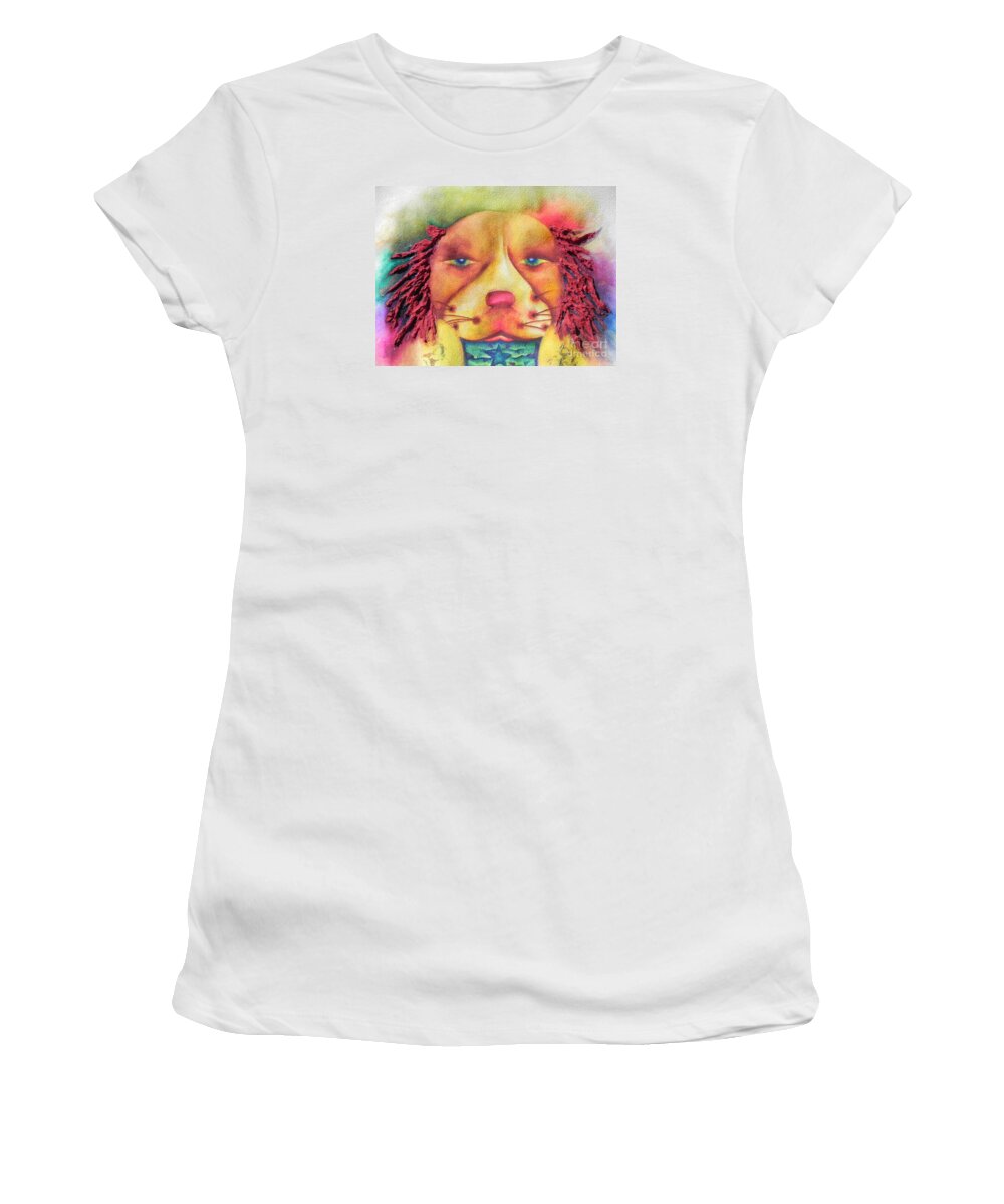 Fine Art Painting Women's T-Shirt featuring the painting Best In Show Dog A Tude One by Chrisann Ellis