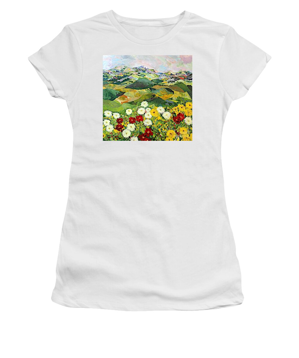 Landscape Women's T-Shirt featuring the painting Bewitching Twilight by Allan P Friedlander