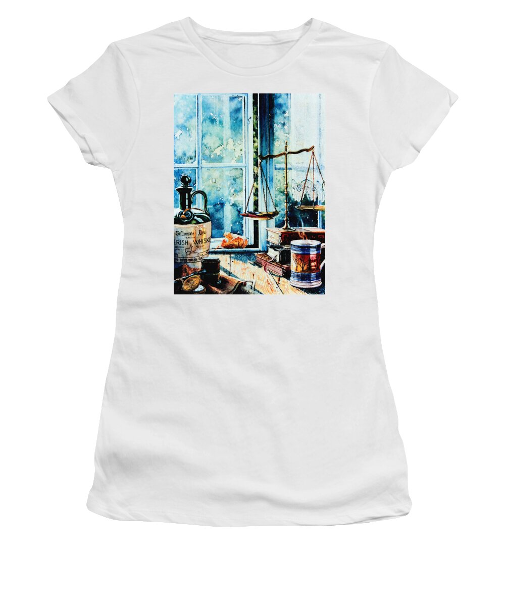 Beyond The Shadow Of Doubt Women's T-Shirt featuring the painting Beyond The Shadow Of Doubt by Hanne Lore Koehler