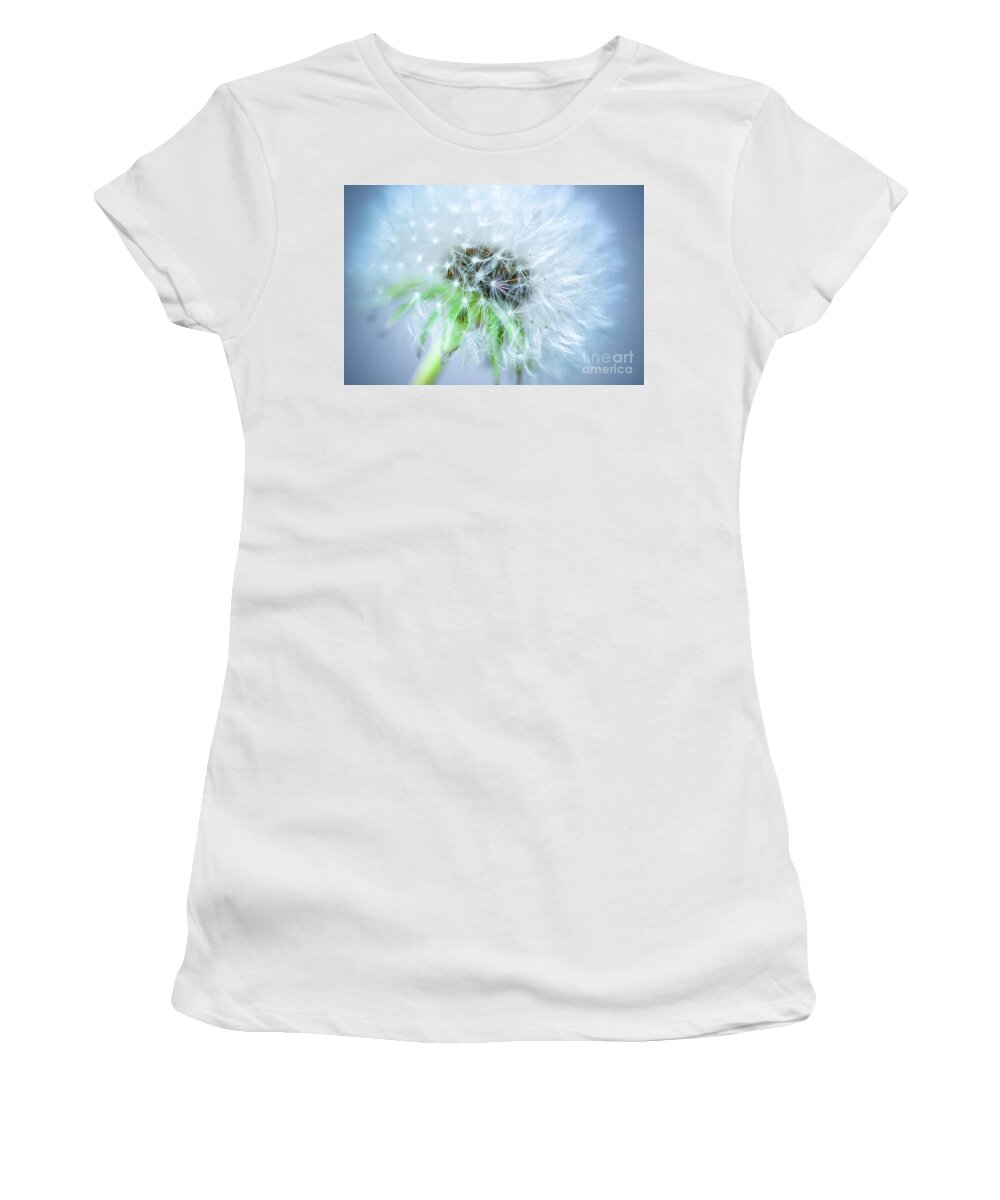 Blossom Women's T-Shirt featuring the photograph Blowball - blue by Hannes Cmarits