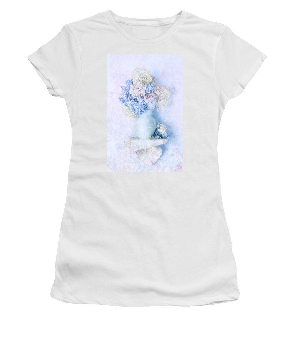 Hydrangea Women's T-Shirt featuring the photograph Blue Hydrangea by Theresa Tahara