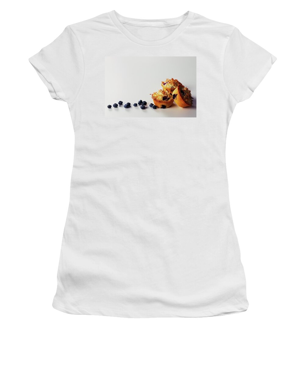 Cooking Women's T-Shirt featuring the photograph Blueberry-coconut Pound Cakes by Romulo Yanes