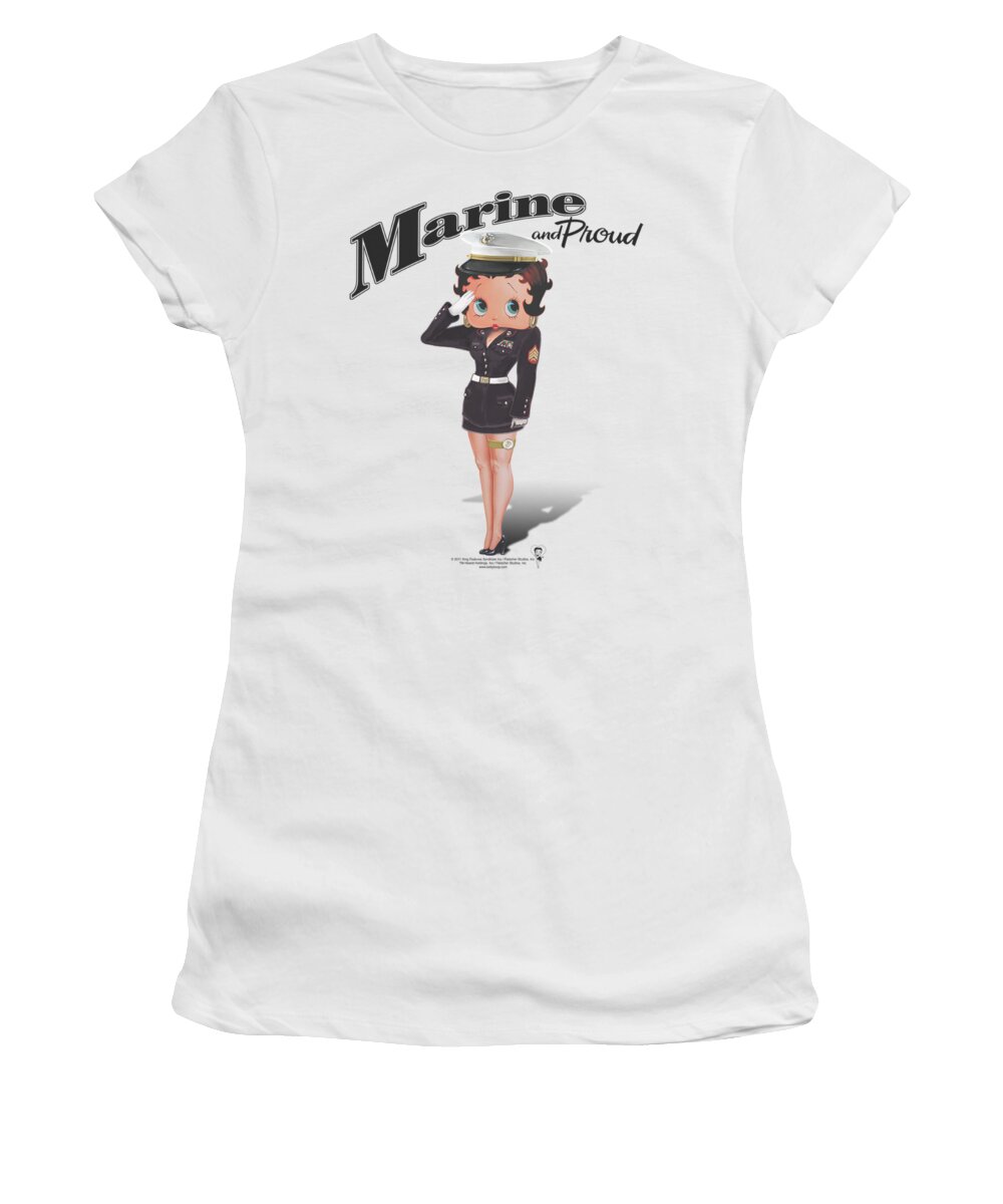 Betty Boop Women's T-Shirt featuring the digital art Boop - Marine Boop by Brand A