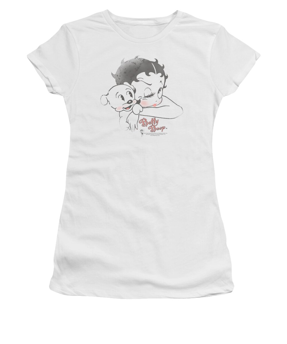 Betty Boop Women's T-Shirt featuring the digital art Boop - Vintage Wink by Brand A