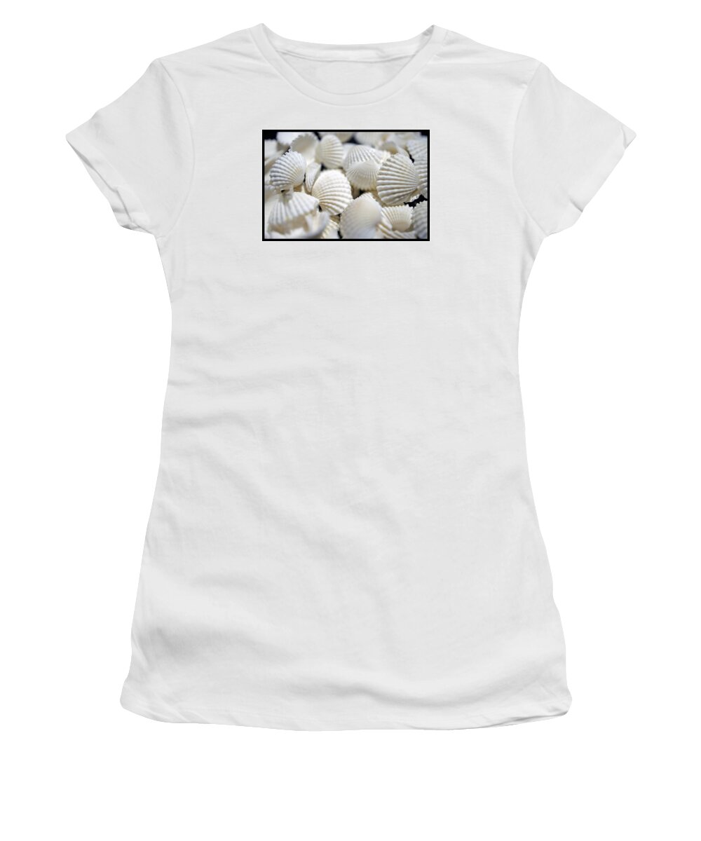 Macro Women's T-Shirt featuring the photograph Bounty of Shells by Laurie Perry