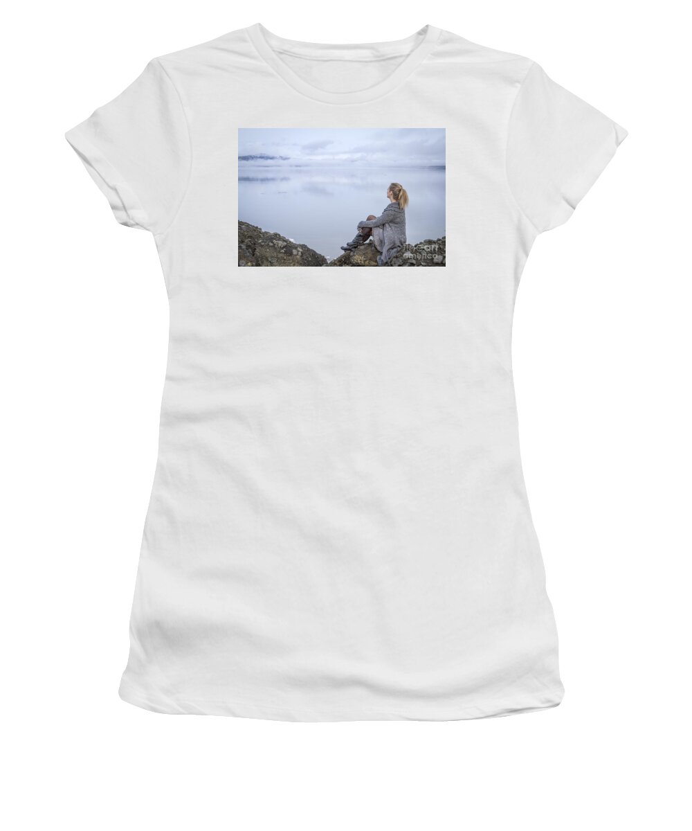 Girl Women's T-Shirt featuring the photograph Breathe by Evelina Kremsdorf